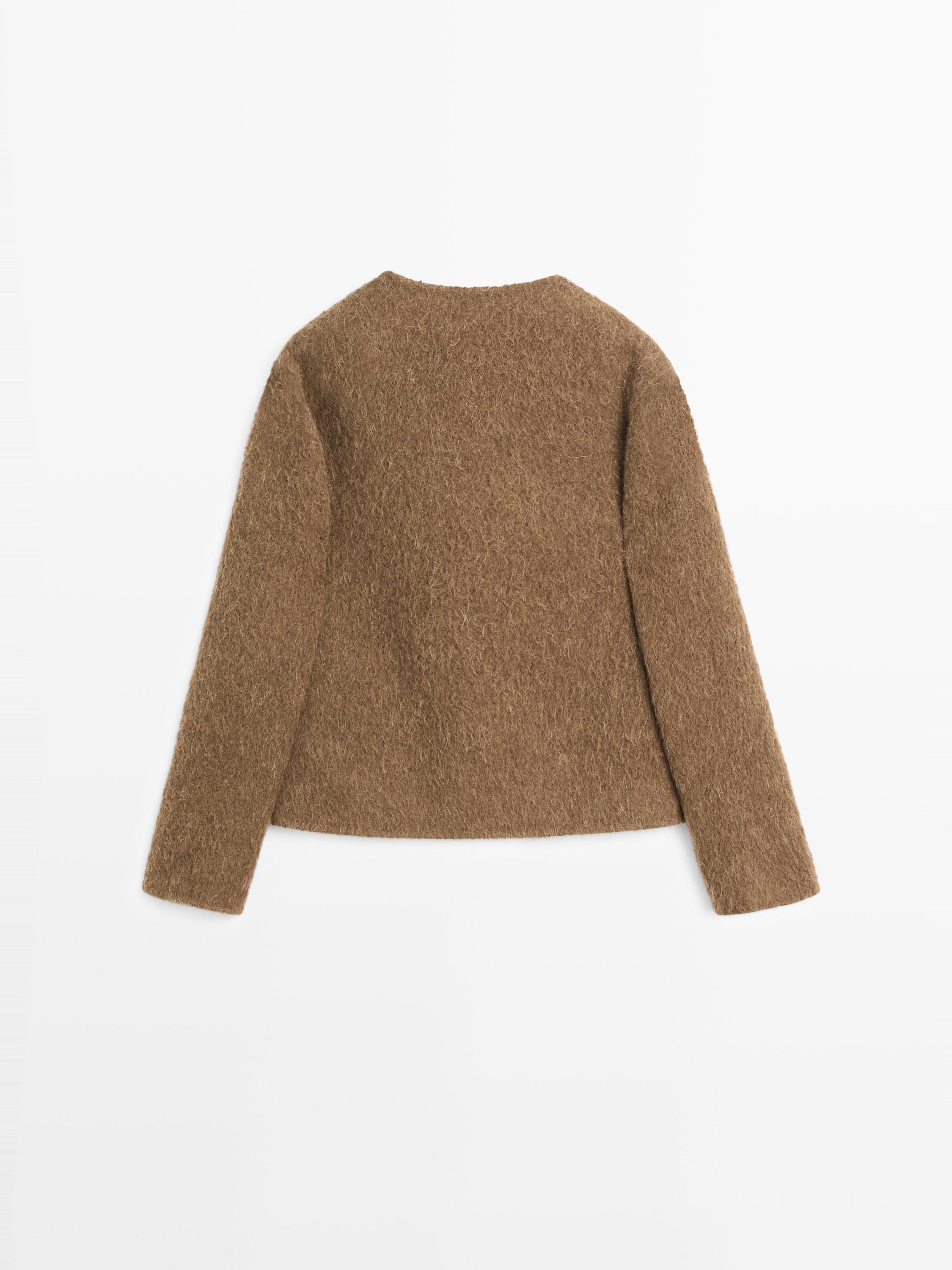 Veste en laine d’alpaga finition brossée